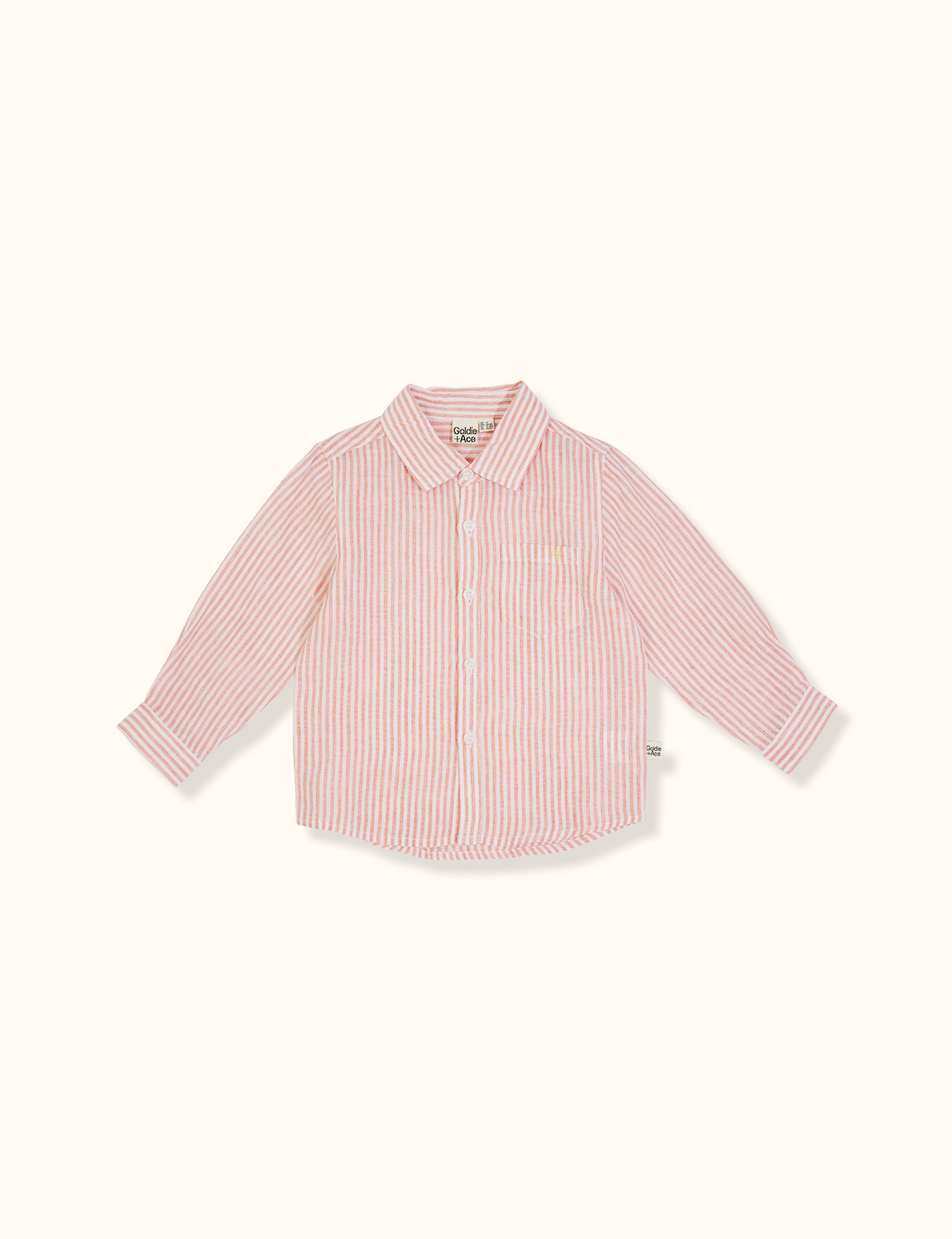 Bondi Linen Shirt - Orange Stripe