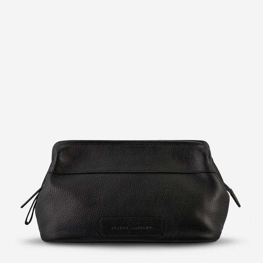 Liability Leather Toiletry Bag - Black