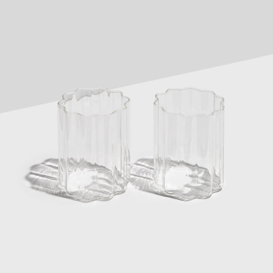 Wave Glasses Clear - Set of 2