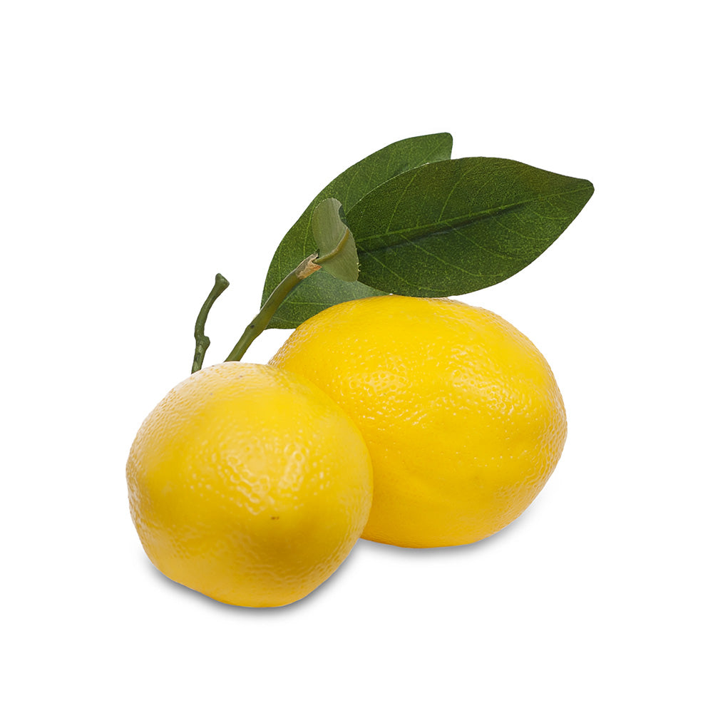 Artificial Lemon Cluster with Leaf 15cm