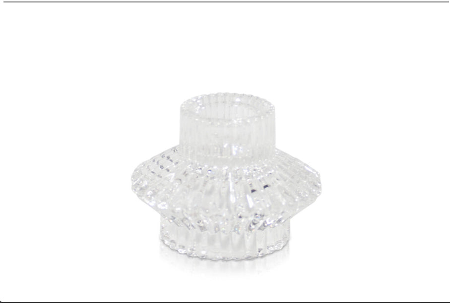 Aida Vintage Candle Holder - Clear
