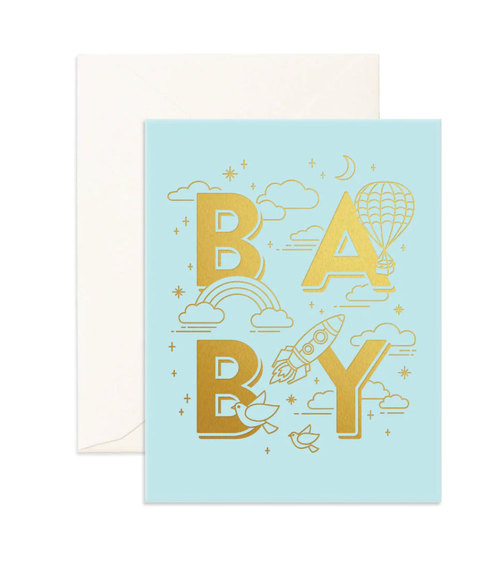 Baby Universe Aqua Card