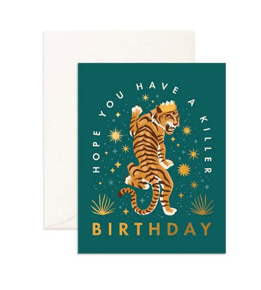 Killer Birthday Tiger Card