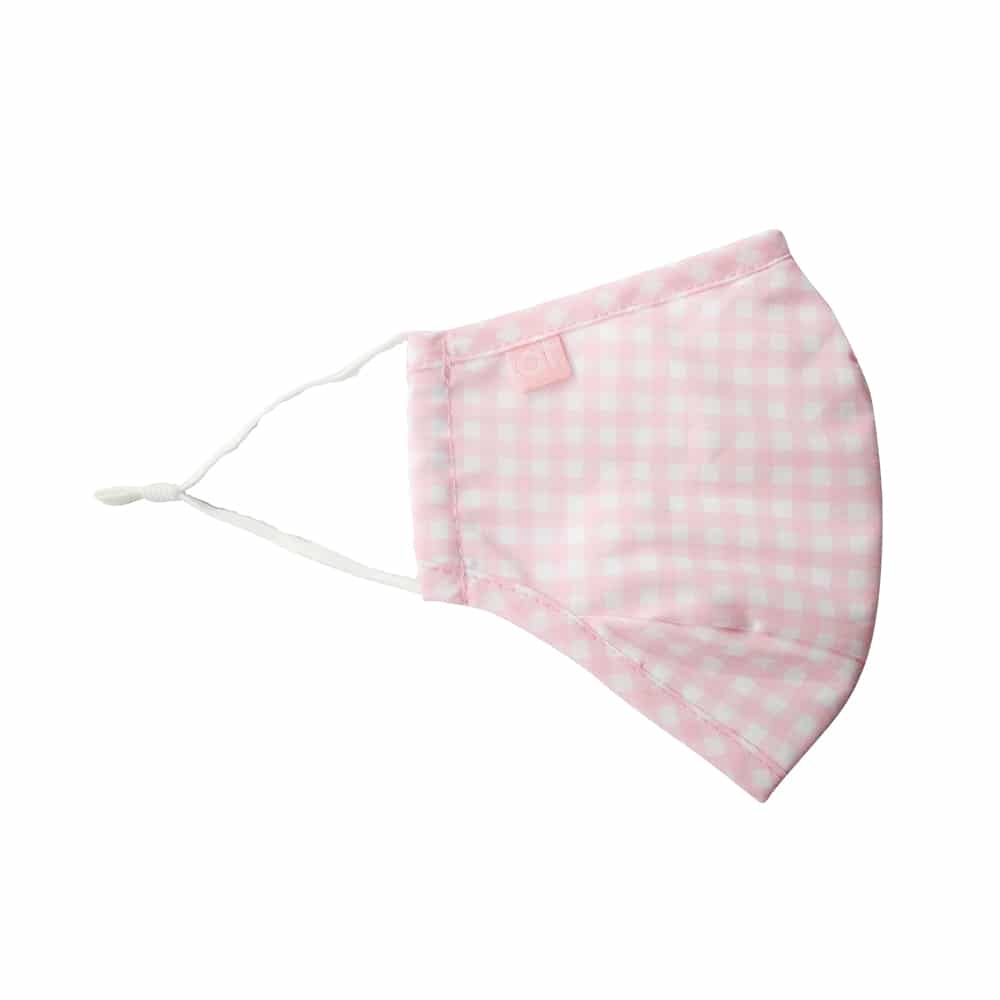 Small/Kids Face Mask - Shaped - Gingham Pink